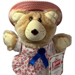 Wendy's Furskins 7" HattieTeddy Bear Plush Stuffed Animal 1986 Promo With Tag